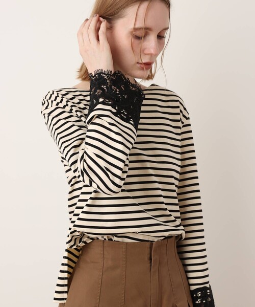 allureville(アルアバイル)の「【Oggi.jp掲載】レースカフバスクプルオーバー(Tシャツ/カットソー・レディース・オフホワイト/ホワイト系その他/ブラック系その他・2)」の13枚目の写真