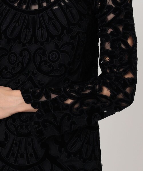 sea new york(シーニューヨーク)の「Sea New York DANA EMBROIDERY VELVET ベルベット ミニドレス(ワンピース・レディース・ブラック・0)」の7枚目の写真