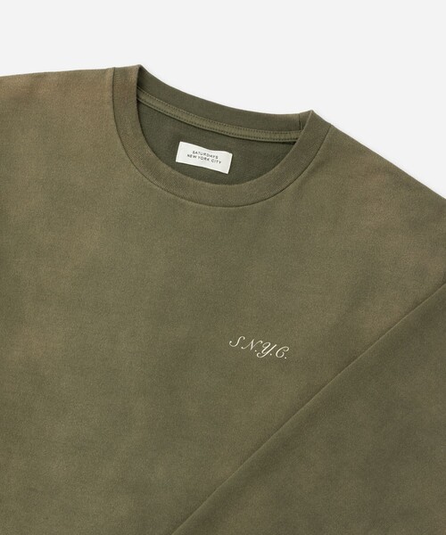 Saturdays NYC(サタデーズ ニューヨークシティ )の「S.NYC Terry LS Sweatshirt(スウェット・メンズ・チャコールグレー/オリーブ・L/M/S/XL)」の16枚目の写真