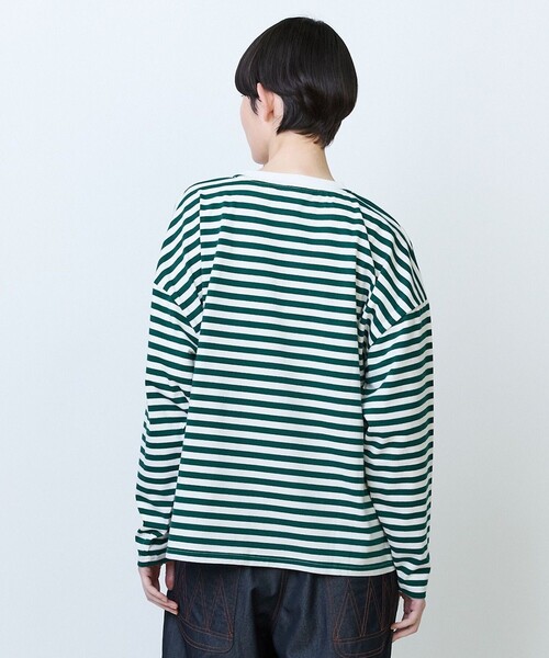 FRAPBOIS（フラボア）の「パークボーダーL/S Tシャツ②（Tシャツ/カットソー・レディース・グリーン/ピンク/ネイビー/ブルー・1/2）」の9枚目の写真
