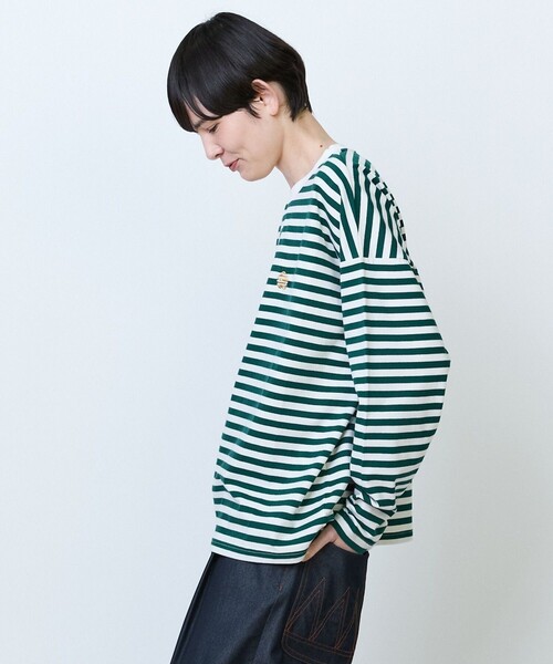 FRAPBOIS（フラボア）の「パークボーダーL/S Tシャツ②（Tシャツ/カットソー・レディース・グリーン/ピンク/ネイビー/ブルー・1/2）」の10枚目の写真