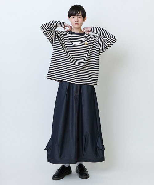 FRAPBOIS（フラボア）の「パークボーダーL/S Tシャツ②（Tシャツ/カットソー・レディース・グリーン/ピンク/ネイビー/ブルー・1/2）」の13枚目の写真