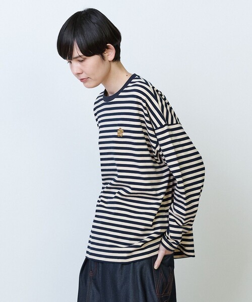FRAPBOIS（フラボア）の「パークボーダーL/S Tシャツ②（Tシャツ/カットソー・レディース・グリーン/ピンク/ネイビー/ブルー・1/2）」の16枚目の写真