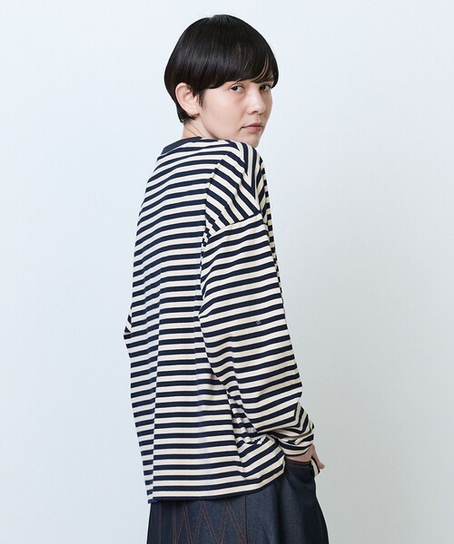 FRAPBOIS（フラボア）の「パークボーダーL/S Tシャツ②（Tシャツ/カットソー・レディース・グリーン/ピンク/ネイビー/ブルー・1/2）」の17枚目の写真