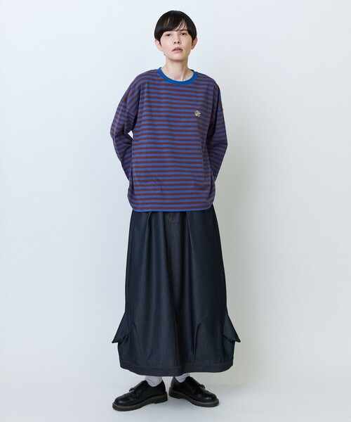 FRAPBOIS（フラボア）の「パークボーダーL/S Tシャツ②（Tシャツ/カットソー・レディース・グリーン/ピンク/ネイビー/ブルー・1/2）」の18枚目の写真
