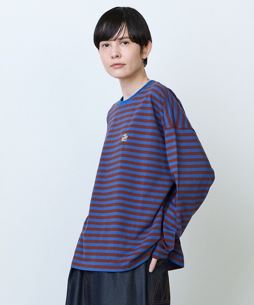 FRAPBOIS（フラボア）の「パークボーダーL/S Tシャツ②（Tシャツ/カットソー・レディース・グリーン/ピンク/ネイビー/ブルー・1/2）」の21枚目の写真