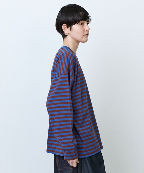 FRAPBOIS（フラボア）の「パークボーダーL/S Tシャツ②（Tシャツ/カットソー・レディース・グリーン/ピンク/ネイビー/ブルー・1/2）」の22枚目の写真