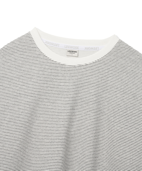 LIFE WORK(ライフワーク)の「レディース) 柄コンフォートボリューム長袖Tシャツ(Tシャツ/カットソー・レディース・ホワイト/チャコールグレー/ブラック・SMALL/MEDIUM)」の5枚目の写真