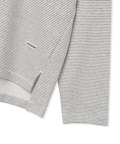 LIFE WORK(ライフワーク)の「レディース) 柄コンフォートボリューム長袖Tシャツ(Tシャツ/カットソー・レディース・ホワイト/チャコールグレー/ブラック・SMALL/MEDIUM)」の7枚目の写真