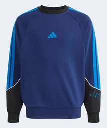 adidas（アディダス）の「キッズ バービージ パック ルーズフィット フレンチテリー スウェットシャツ / トレーナー / アディダス adidas（スウェット）」