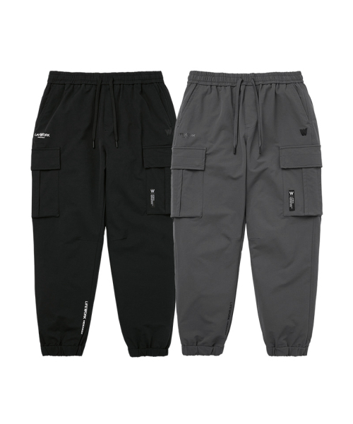 LIFE WORK（ライフワーク）の「L1ロゴシンプルジョガーパンツ（スウェットパンツ・レディース・チャコールグレー/ブラック・LARGE/MEDIUM）」の3枚目の写真
