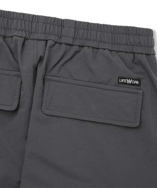 LIFE WORK（ライフワーク）の「L1ロゴシンプルジョガーパンツ（スウェットパンツ・レディース・チャコールグレー/ブラック・LARGE/MEDIUM）」の6枚目の写真