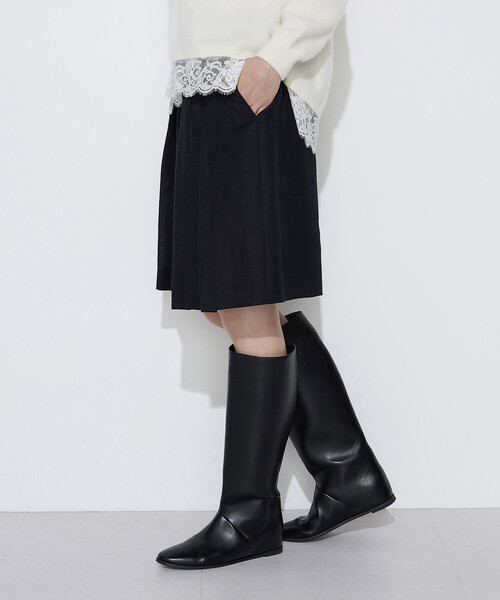 K.T KIYOKO TAKASE(キヨコタカセ)の「リネンウール キュロットパンツ(その他パンツ・レディース・アイボリー/ブラック・9号)」の15枚目の写真