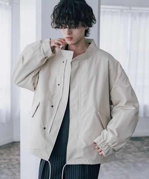 Rocky Monroe（ロッキーモンロー）の「3WAY M-65オーバーサイズショートモッズコート＆中綿入りキルティングライナー（モッズコート・メンズ・カーキ/ブラウン/オフホワイト/ベージュ/ブラック・L/XL/M）」の2枚目の写真