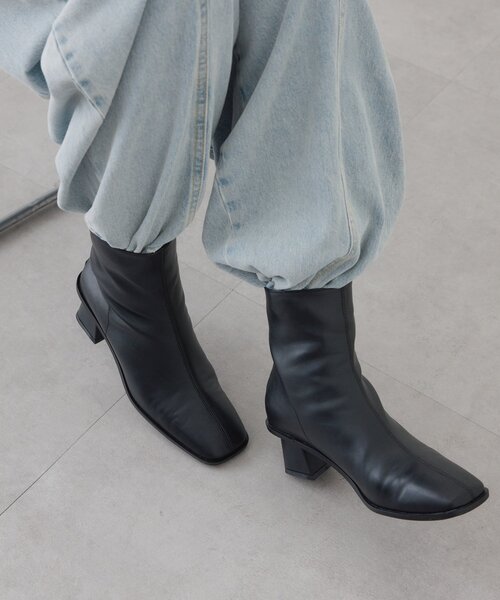 mystic(ミスティック)の「スクエアトゥショートブーツ(ブーツ・レディース・ブラウン/ブラック・SMALL/LARGE/MEDIUM)」の3枚目の写真