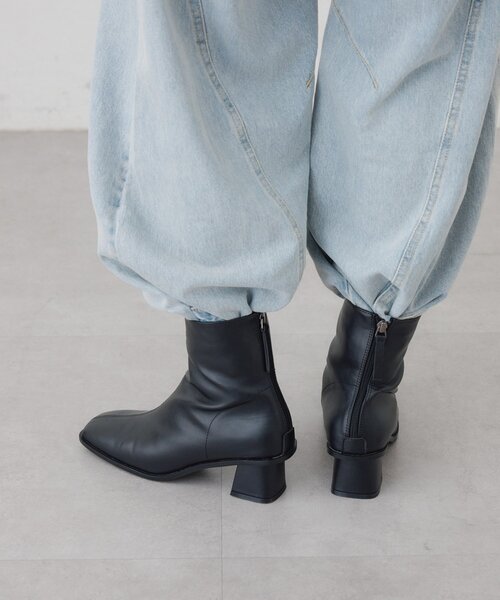 mystic(ミスティック)の「スクエアトゥショートブーツ(ブーツ・レディース・ブラウン/ブラック・SMALL/LARGE/MEDIUM)」の5枚目の写真