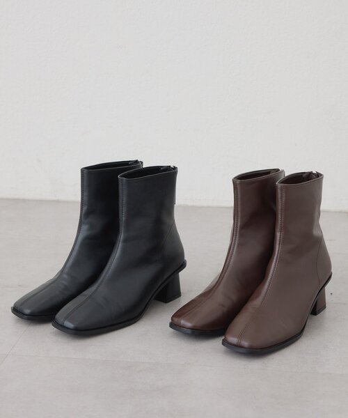 mystic(ミスティック)の「スクエアトゥショートブーツ(ブーツ・レディース・ブラウン/ブラック・SMALL/LARGE/MEDIUM)」の19枚目の写真