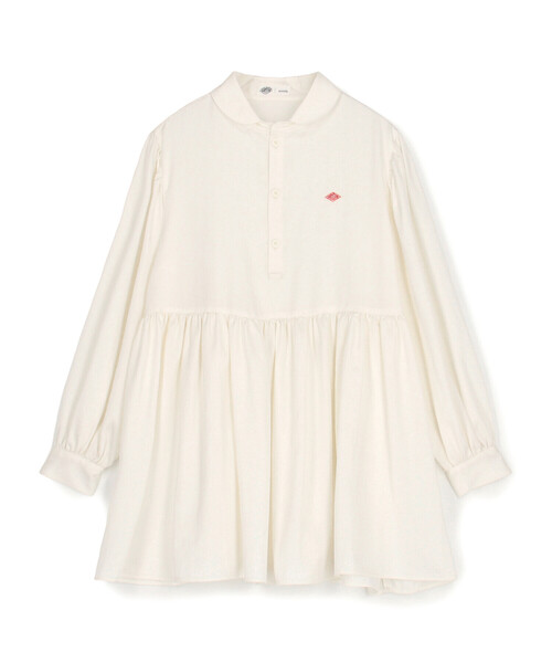 DANTON(ダントン)の「DANTON × eunoia - Round Collar Shirt(シャツ/ブラウス・レディース・オフホワイト/ブラック・F)」の2枚目の写真