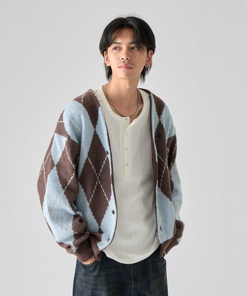 goocy(グーシー)の「【BHPC】モヘアタッチニットカーディガン(カーディガン/ボレロ・メンズ・ブラック/アイボリー/レッド/グレー/ブラウン・MEDIUM/LARGE)」の4枚目の写真