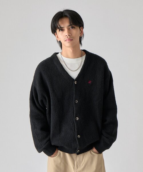 goocy(グーシー)の「【BHPC】モヘアタッチニットカーディガン(カーディガン/ボレロ・メンズ・ブラック/アイボリー/レッド/グレー/ブラウン・MEDIUM/LARGE)」の2枚目の写真