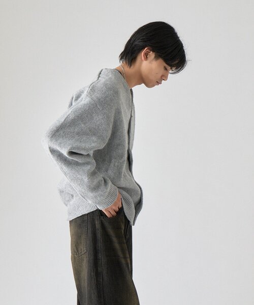 goocy(グーシー)の「【BHPC】モヘアタッチニットカーディガン(カーディガン/ボレロ・メンズ・ブラック/アイボリー/レッド/グレー/ブラウン・MEDIUM/LARGE)」の16枚目の写真