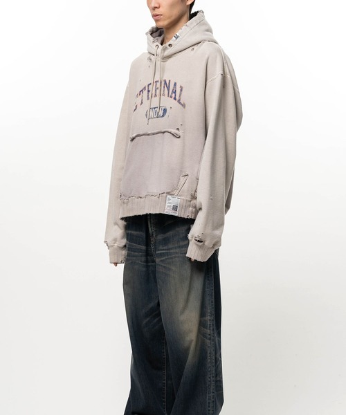 Maison MIHARA YASUHIRO(メゾンミハラヤスヒロ)の「【MIHARAYASUHIRO】SUN FADED SWEAT HOODIE(パーカー・メンズ・ブラック/タン・44/46/48)」の7枚目の写真