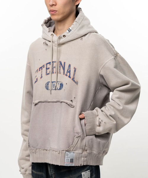 Maison MIHARA YASUHIRO(メゾンミハラヤスヒロ)の「【MIHARAYASUHIRO】SUN FADED SWEAT HOODIE(パーカー・メンズ・ブラック/タン・44/46/48)」の10枚目の写真