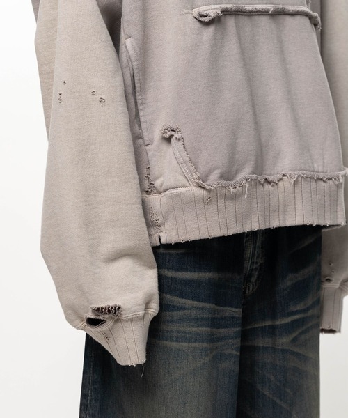 Maison MIHARA YASUHIRO(メゾンミハラヤスヒロ)の「【MIHARAYASUHIRO】SUN FADED SWEAT HOODIE(パーカー・メンズ・ブラック/タン・44/46/48)」の11枚目の写真