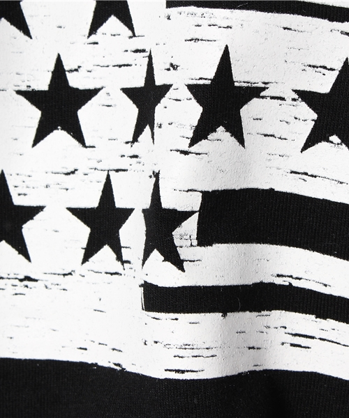 VENCEEXCHANGE（ヴァンスエクスチェンジ）の「星条旗プリント半袖Tシャツ（Tシャツ/カットソー・キッズ・ブラック/オフホワイト・140cm/120cm/150cm/130cm）」の8枚目の写真