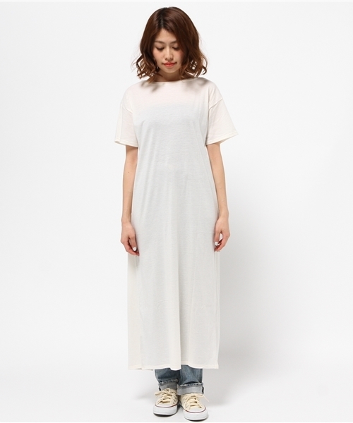 RODEO CROWNS WIDE BOWL（ロデオクラウンズワイドボウル）の「2WAY ロング Tシャツ（Tシャツ/カットソー・レディース・ブラック/オフホワイト/トップグレー・FREE）」の4枚目の写真