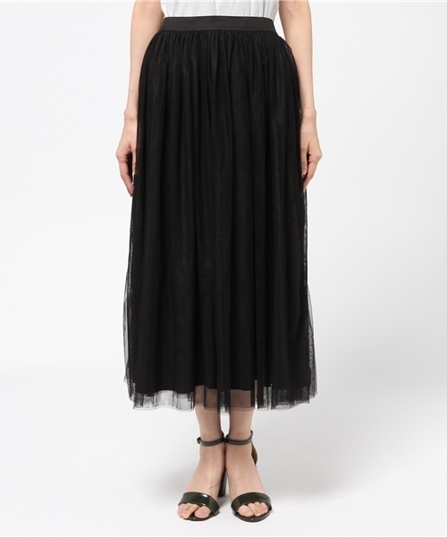 LBC(エルビーシー)の「チュールマキシスカート (スカート・レディース・ピンク/ブラック/オリーブ・LARGE/MEDIUM)」の4枚目の写真