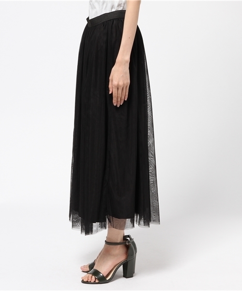 LBC(エルビーシー)の「チュールマキシスカート (スカート・レディース・ピンク/ブラック/オリーブ・LARGE/MEDIUM)」の5枚目の写真