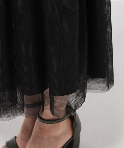 LBC(エルビーシー)の「チュールマキシスカート (スカート・レディース・ピンク/ブラック/オリーブ・LARGE/MEDIUM)」の8枚目の写真