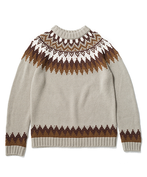 Denime（ドゥニーム）の「球心柄ニット（ニット/セーター・メンズ・グレー/ベージュ・MEDIUM/LARGE）」の11枚目の写真