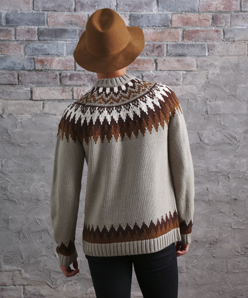 Denime（ドゥニーム）の「球心柄ニット（ニット/セーター・メンズ・グレー/ベージュ・MEDIUM/LARGE）」の14枚目の写真