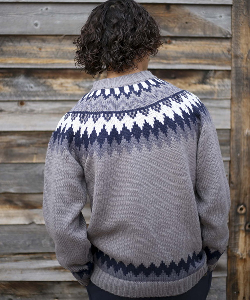 Denime（ドゥニーム）の「球心柄ニット（ニット/セーター・メンズ・グレー/ベージュ・MEDIUM/LARGE）」の20枚目の写真