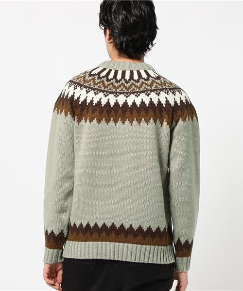 Denime（ドゥニーム）の「球心柄ニット（ニット/セーター・メンズ・グレー/ベージュ・MEDIUM/LARGE）」の7枚目の写真