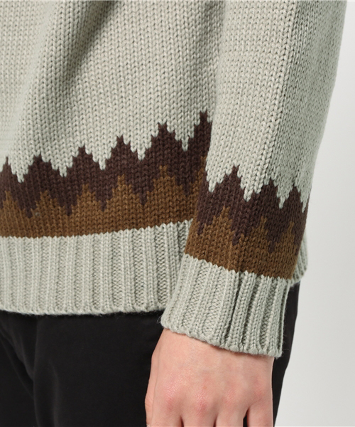 Denime（ドゥニーム）の「球心柄ニット（ニット/セーター・メンズ・グレー/ベージュ・MEDIUM/LARGE）」の9枚目の写真