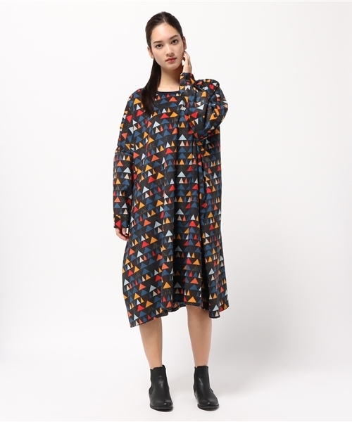 Merlot メルロー の コーデュロイトライアングル柄ワンピース2184 ワンピース Wear