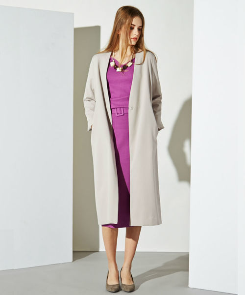 blanchic（ブランシック）の「《BLANCHIC》ノーカラーコート（その他アウター・レディース・グレー/ブルー/ベージュ・2/3）」の18枚目の写真