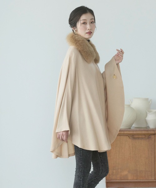 カシミヤ100%ケープ（ポンチョ）｜sankyo shokai（サンキョウ