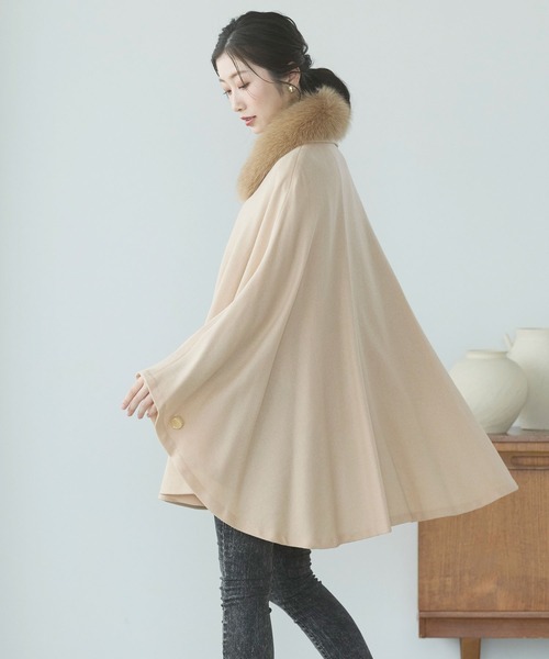 カシミヤ100%ケープ（ポンチョ）｜sankyo shokai（サンキョウ