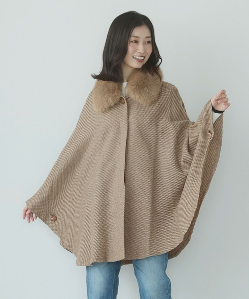 カシミヤ100%ケープ（ポンチョ）｜sankyo shokai（サンキョウ