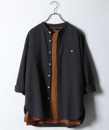 RAGEBLUE | リネン混バーズアイシャツ7分袖/758749(シャツ/ブラウス)