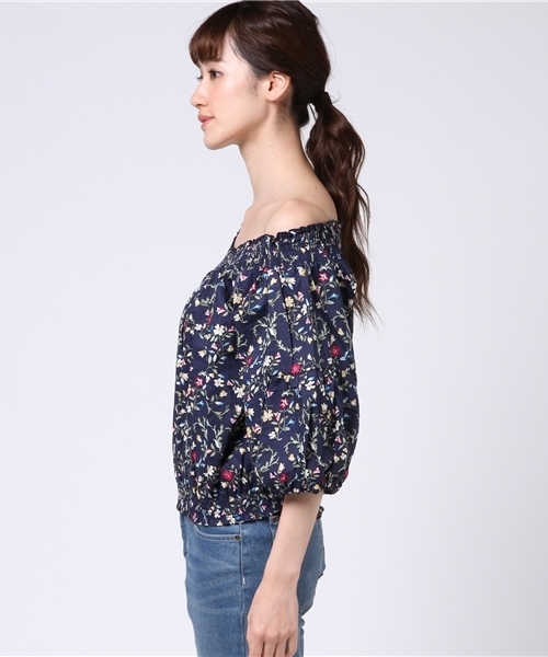 Honeys（ハニーズ）の「スモックブラウス（シャツ/ブラウス・レディース・オフホワイト/ブルー系その他/レッド系その他/ホワイト系その他・L/M）」の6枚目の写真