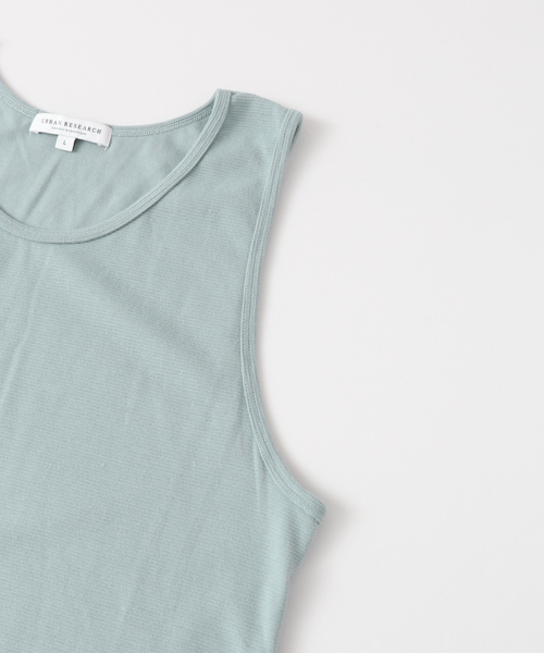 URBAN RESEARCH（アーバンリサーチ）の「UR CSYフライスタンクトップ（タンクトップ・メンズ・ライトピンク/ライトブルー/ブラック/ホワイト/グリーン系その他・LARGE/MEDIUM）」の12枚目の写真