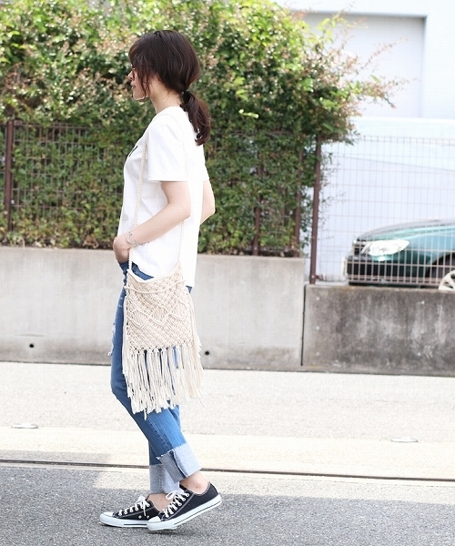 reca（レカ）の「weekly　ロゴTシャツ（Tシャツ/カットソー・レディース・ベージュ/オフホワイト/グレー/ブルー・FREE）」の19枚目の写真