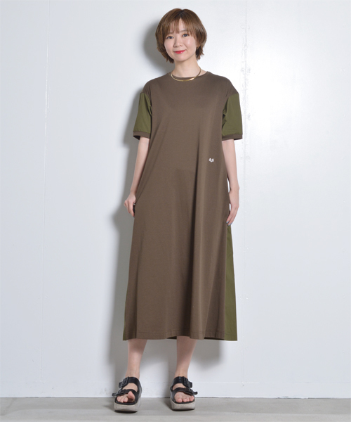 Americana アメリカーナ の Americana アメリカーナ カット布帛ドッキングワンピース 別注 ワンピース Wear