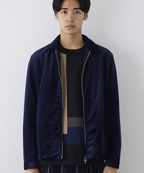 STUDIOUS(ステュディオス)の「グロスベロアトラックジャケット(ブルゾン・メンズ・ブラウン/グリーン/ネイビー・3/2/1)」の8枚目の写真