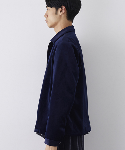 STUDIOUS(ステュディオス)の「グロスベロアトラックジャケット(ブルゾン・メンズ・ブラウン/グリーン/ネイビー・3/2/1)」の9枚目の写真